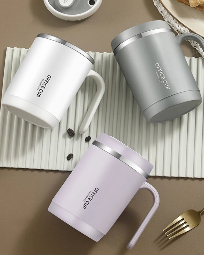 Your Office Buddy: Insulated Stainless Steel Mug for Coffee, Tea, and Milk